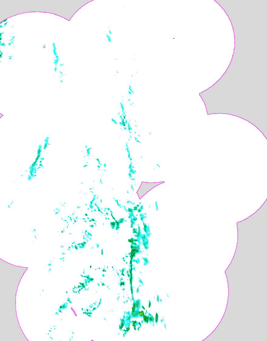 Regenradar Bastorf, Radarbild von 15:00 Uhr
