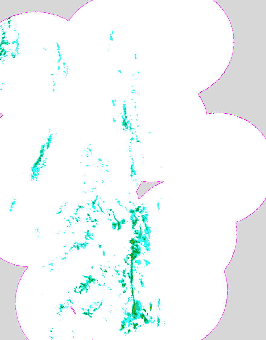 Regenradar Esch, Radarbild von 15:10 Uhr