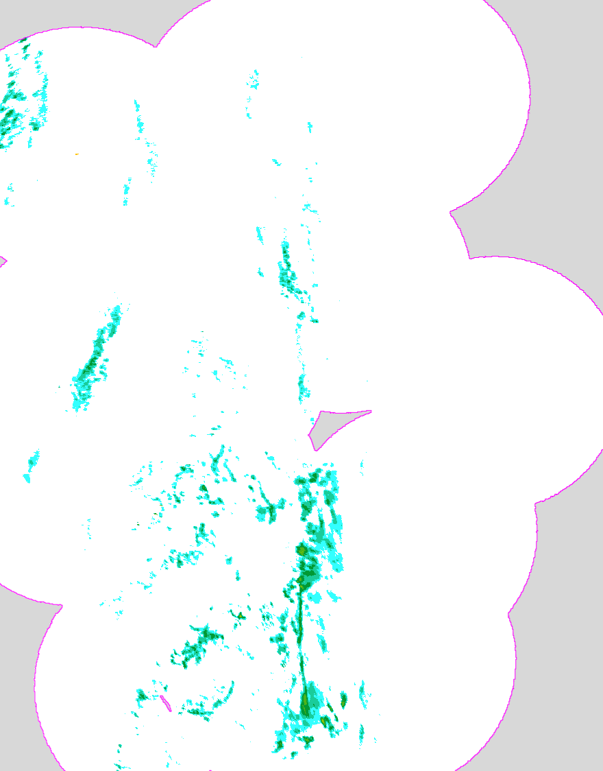 Regenradar Kettenhausen, Radarbild von 15:15 Uhr