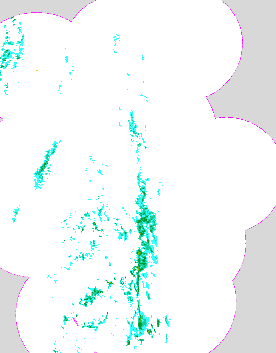 Regenradar Burkhardtsdorf, Radarbild von 15:20 Uhr