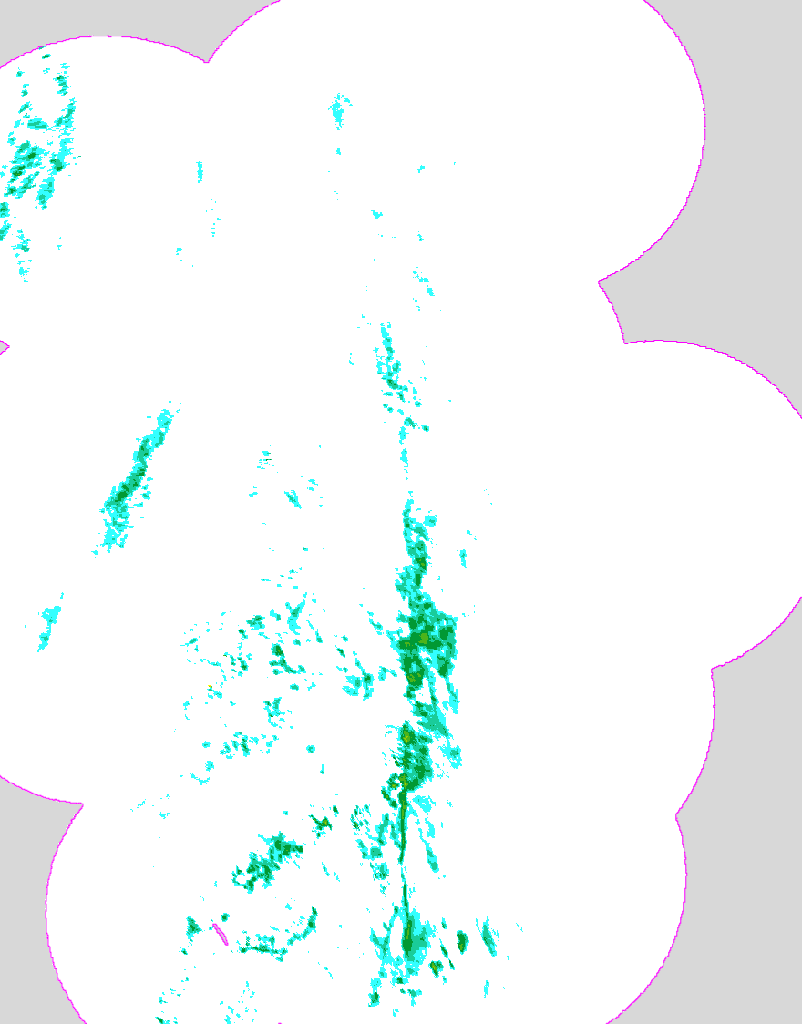 Regenradar Lückstedt, Radarbild von 15:25 Uhr