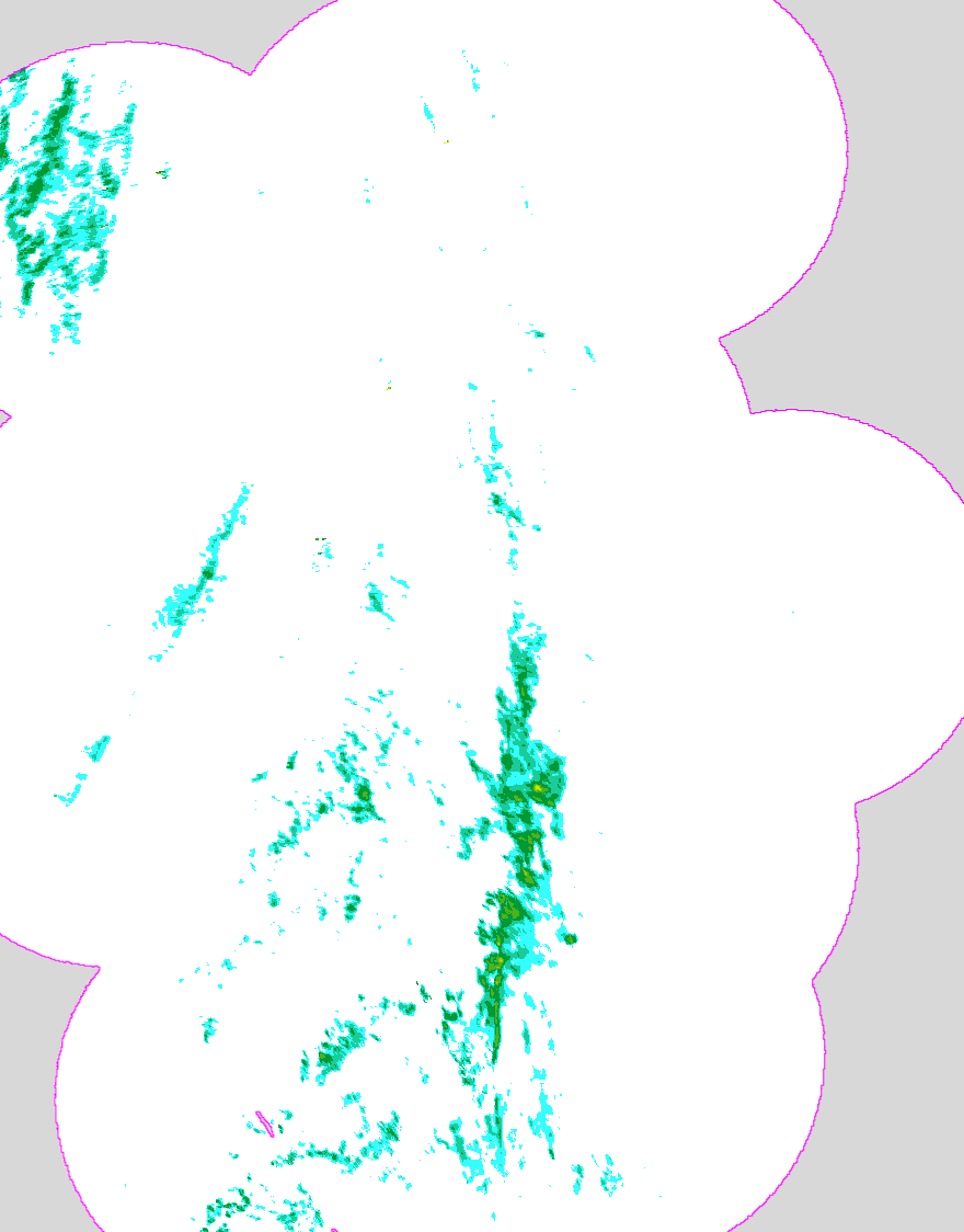 Regenradar Rosenheim, Radarbild von 15:55 Uhr