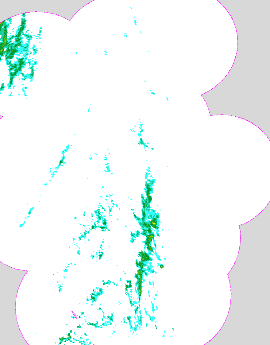 Regenradar Hütschenhausen, Radarbild von 16:05 Uhr