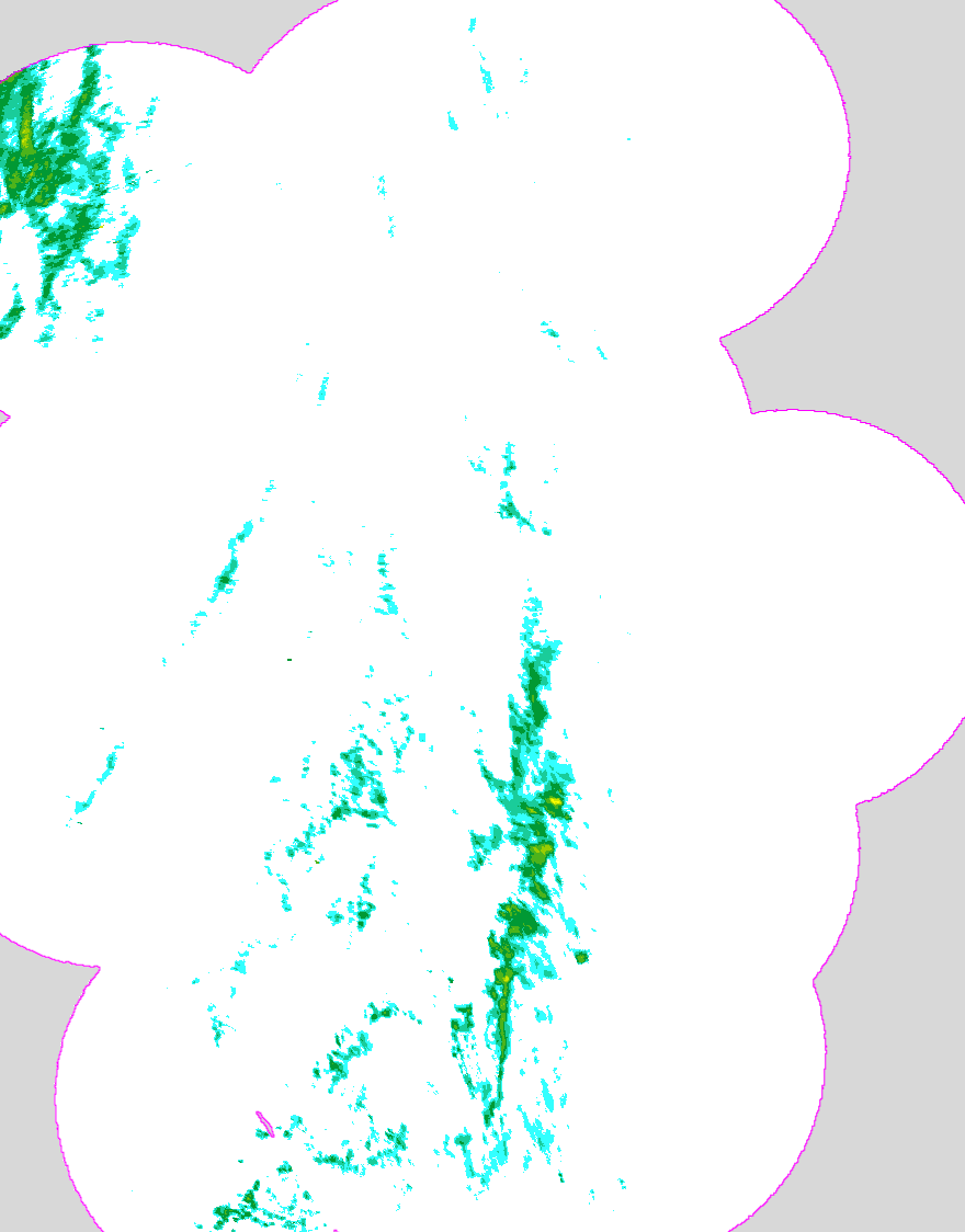 Regenradar Haslach im Kinzigtal, Radarbild von 16:10 Uhr