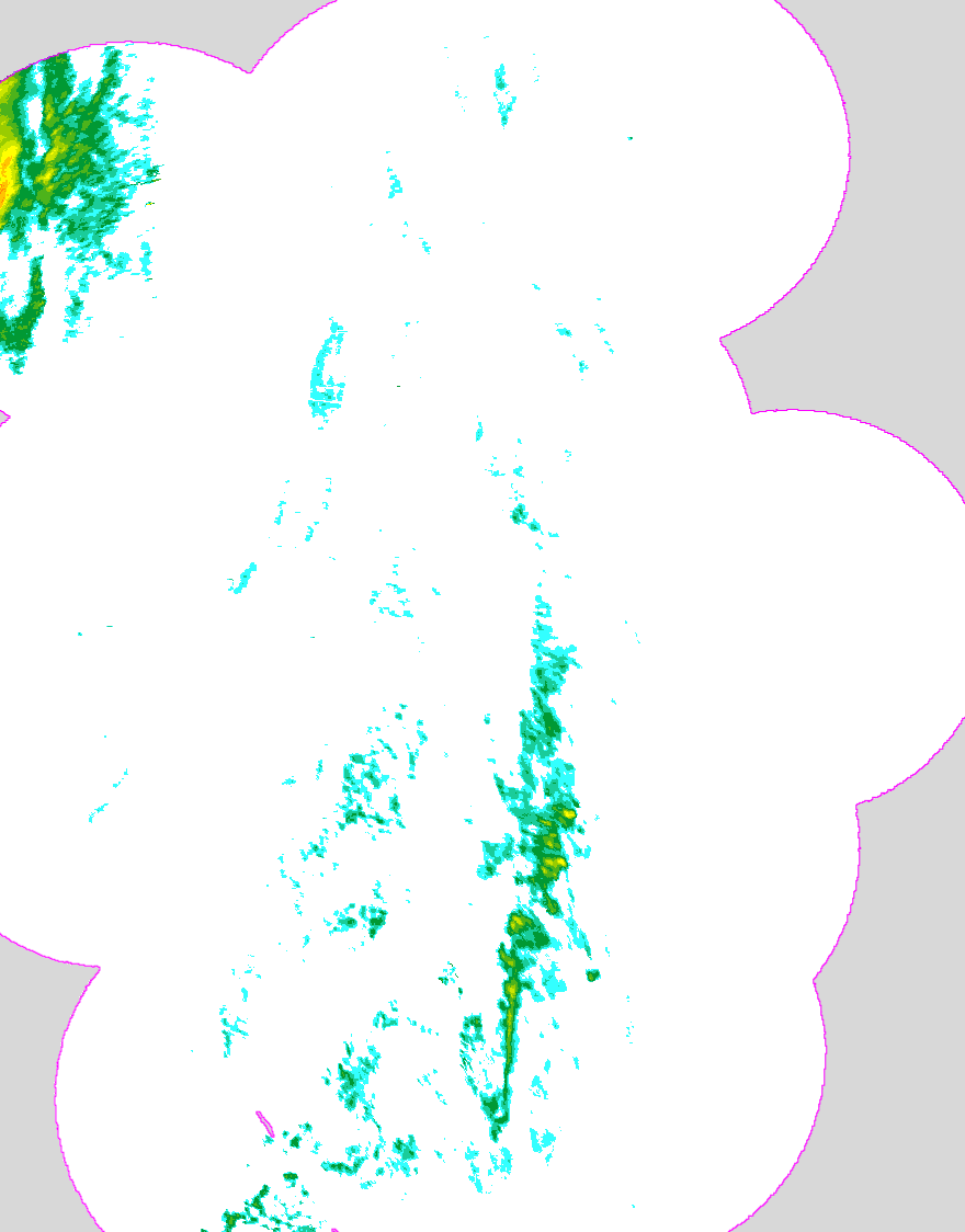 Regenradar Schirnding, Radarbild von 16:25 Uhr