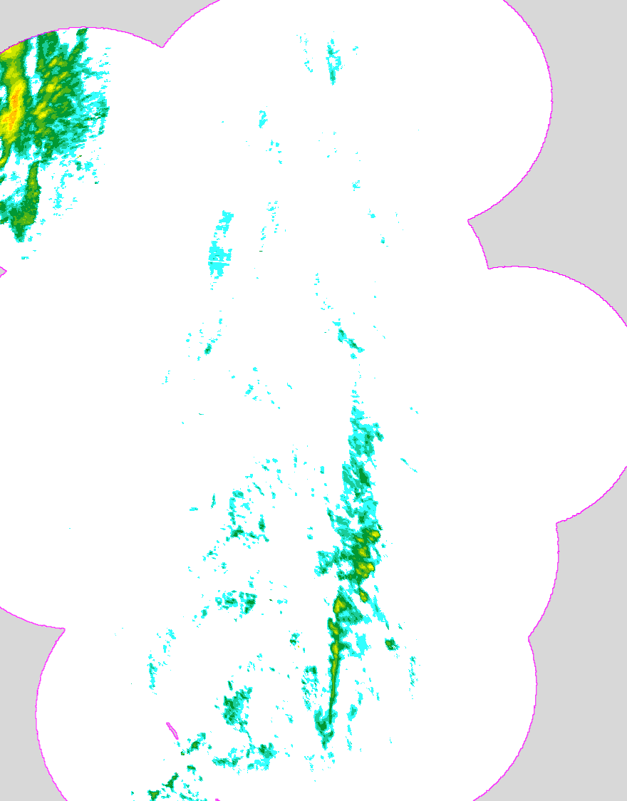 Regenradar Vöhringen, Radarbild von 16:35 Uhr