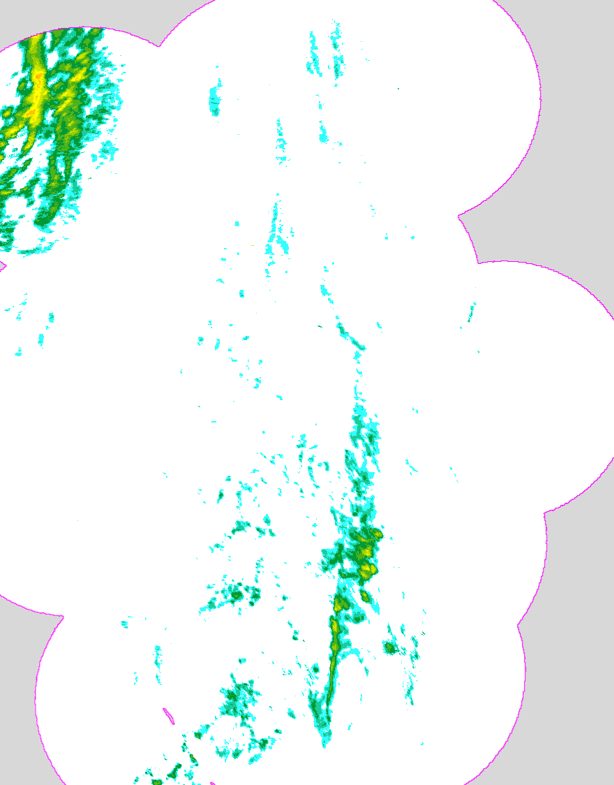 Regenradar Cadolzburg, Radarbild von 17:00 Uhr