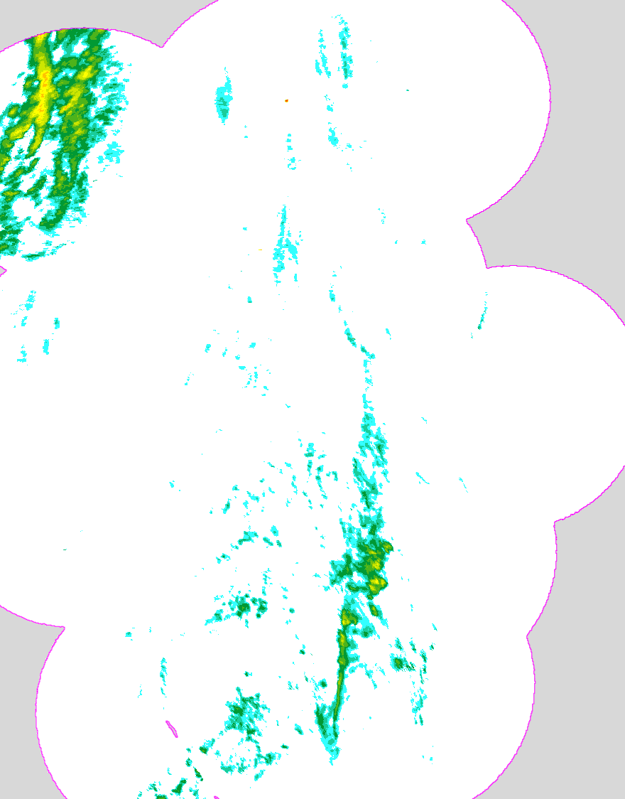 Regenradar Bad Neualbenreuth, Radarbild von 17:05 Uhr