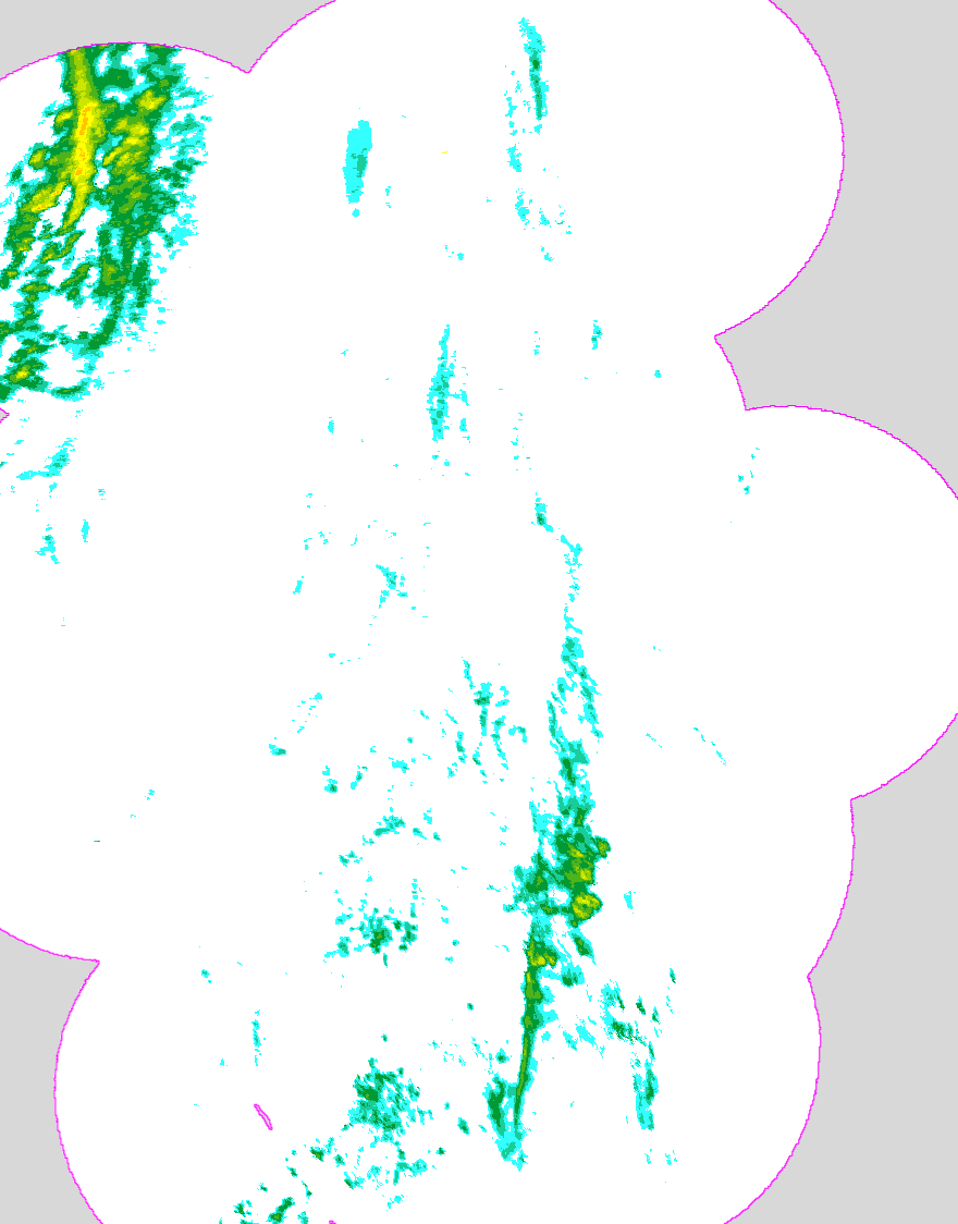 Regenradar Mellenbach-Glasbach, Radarbild von 17:10 Uhr