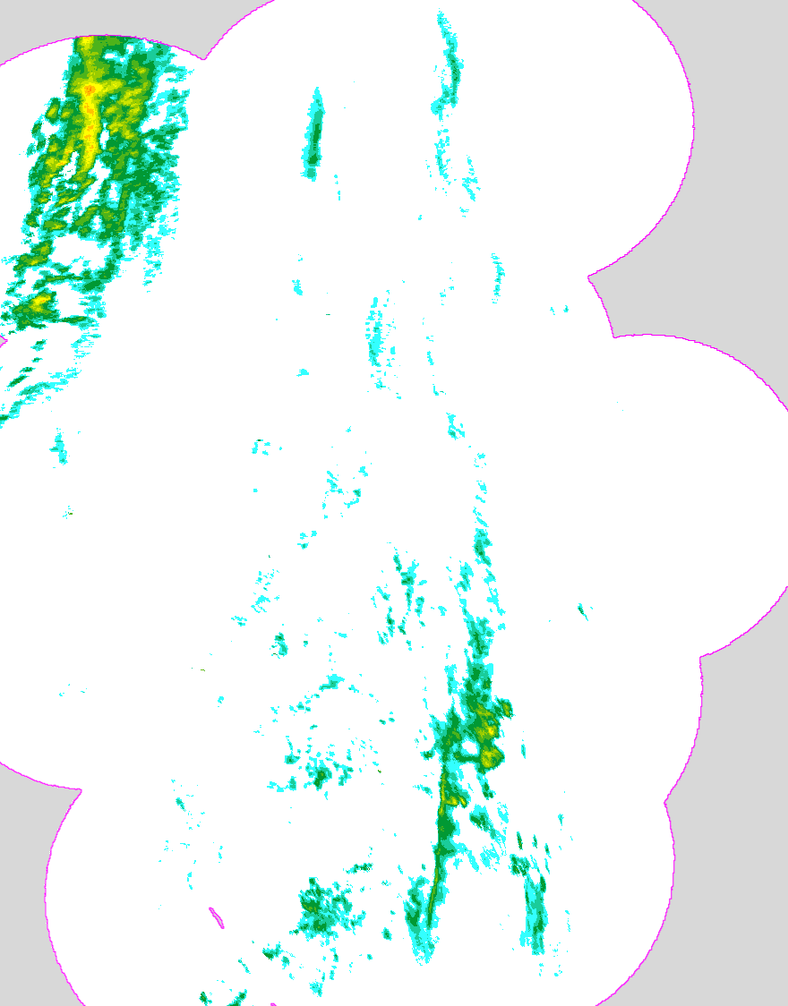 Regenradar Fellerdilln, Radarbild von 17:25 Uhr