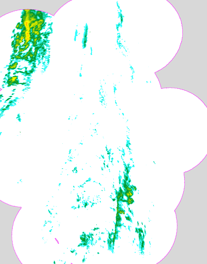 Regenradar Au am Rhein, Radarbild von 17:35 Uhr