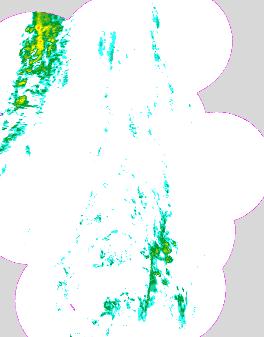 Regenradar Bichl, Radarbild von 17:45 Uhr