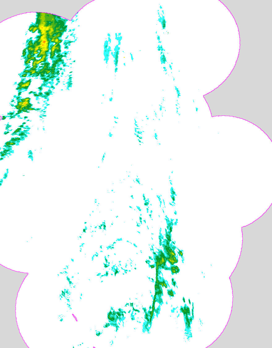 Regenradar Osternienburger Land, Radarbild von 17:50 Uhr