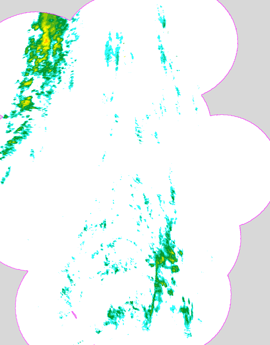 Regenradar Niederkirchen bei Deidesheim, Radarbild von 17:55 Uhr