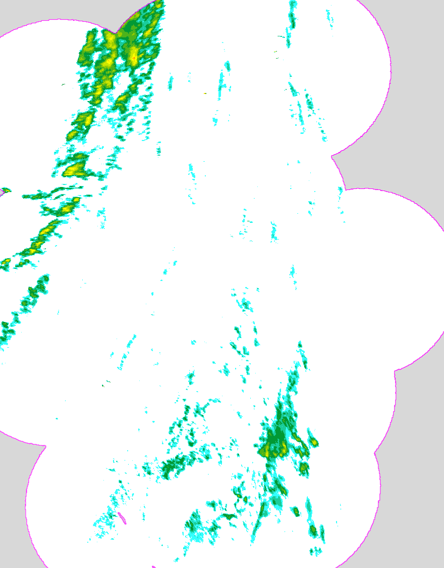 Regenradar Halle, Radarbild von 18:40 Uhr