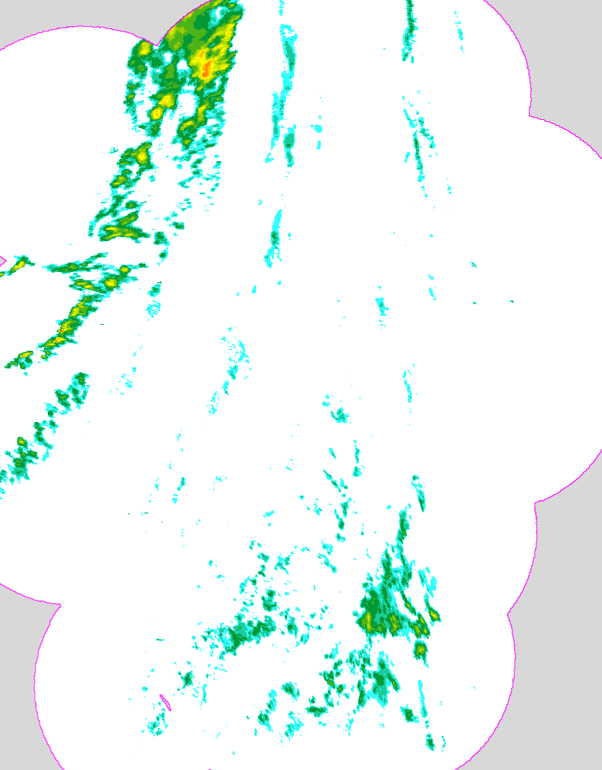 Regenradar Asendorf, Radarbild von 19:00 Uhr