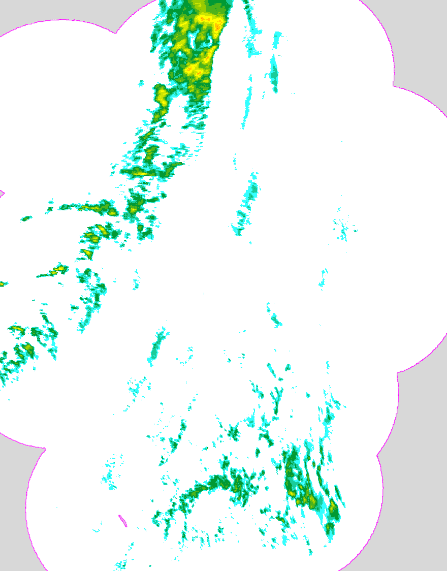 Regenradar Limburg an der Lahn, Radarbild von 20:05 Uhr