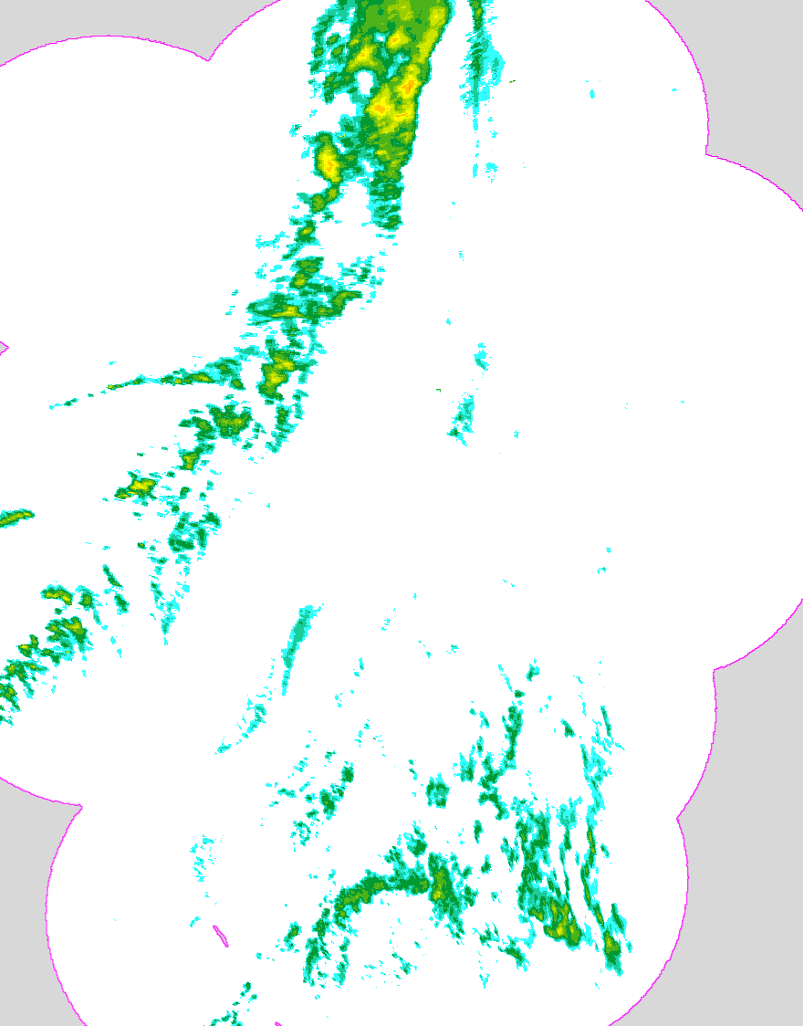 Regenradar Garmisch-Partenkirchen, Radarbild von 20:30 Uhr