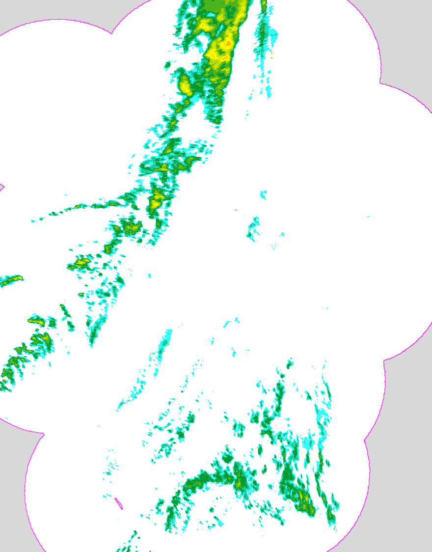 Regenradar Schleiden, Radarbild von 20:40 Uhr