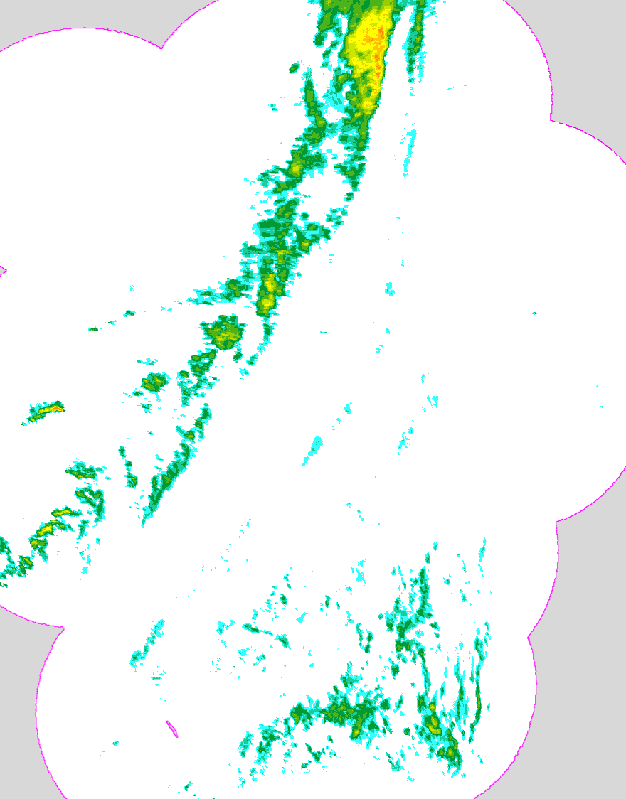 Regenradar Walkendorf, Radarbild von 21:20 Uhr