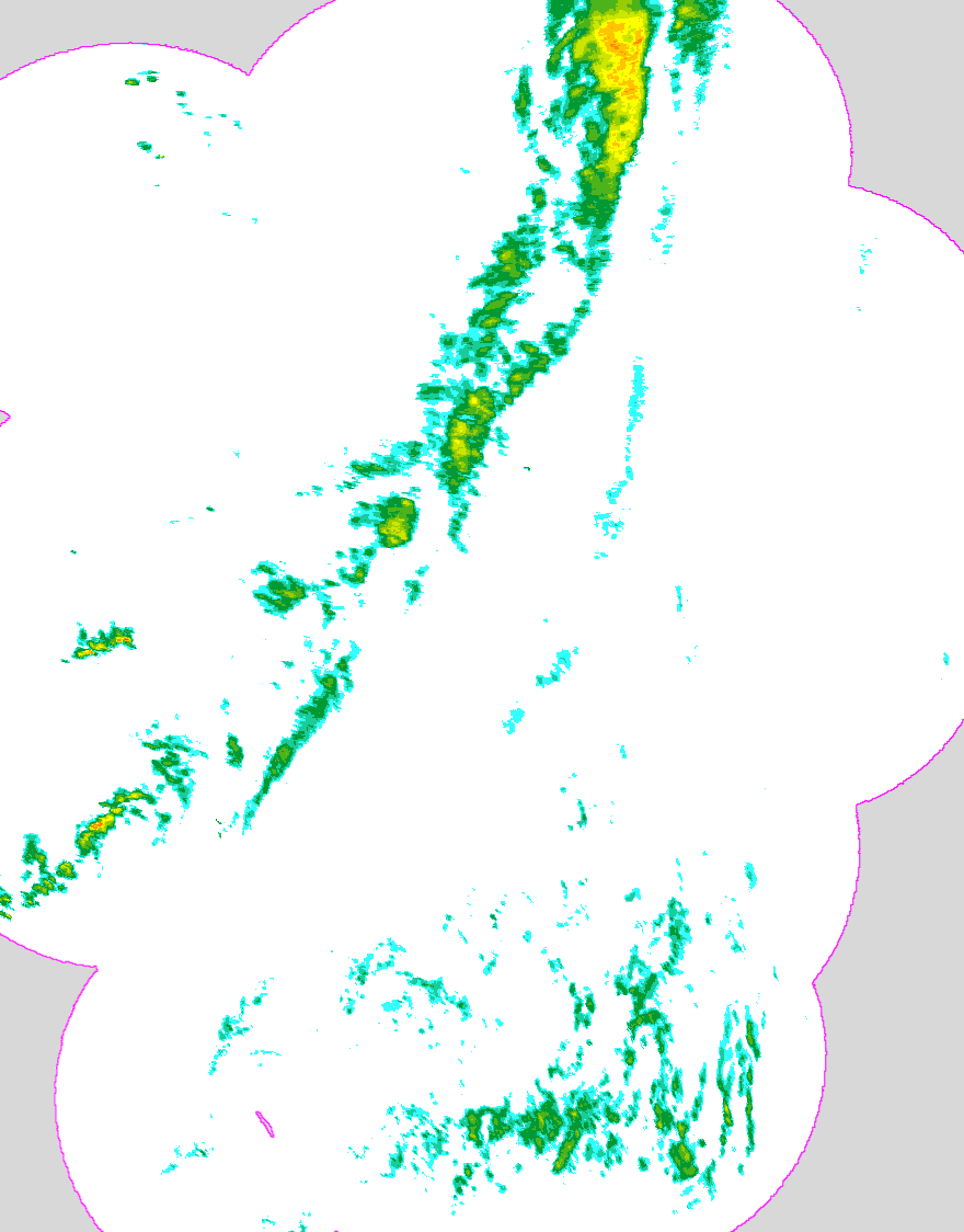 Regenradar Neutz-Lettewitz, Radarbild von 21:50 Uhr
