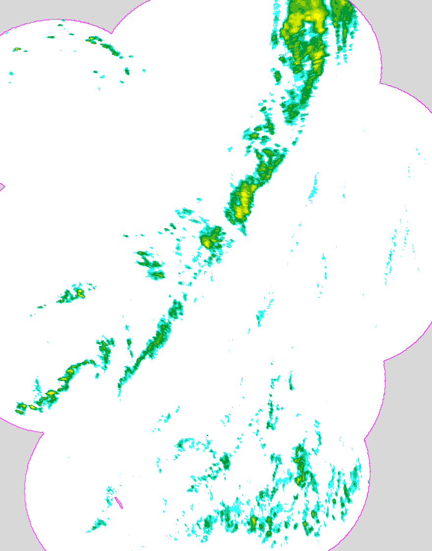 Regenradar Gau-Algesheim, Radarbild von 22:40 Uhr