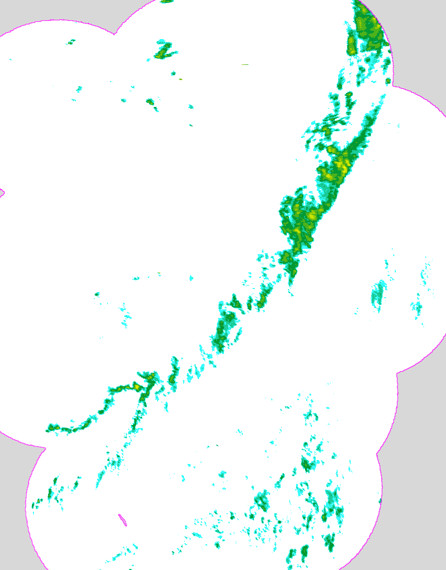Regenradar Sehlem, Radarbild von 0:05 Uhr