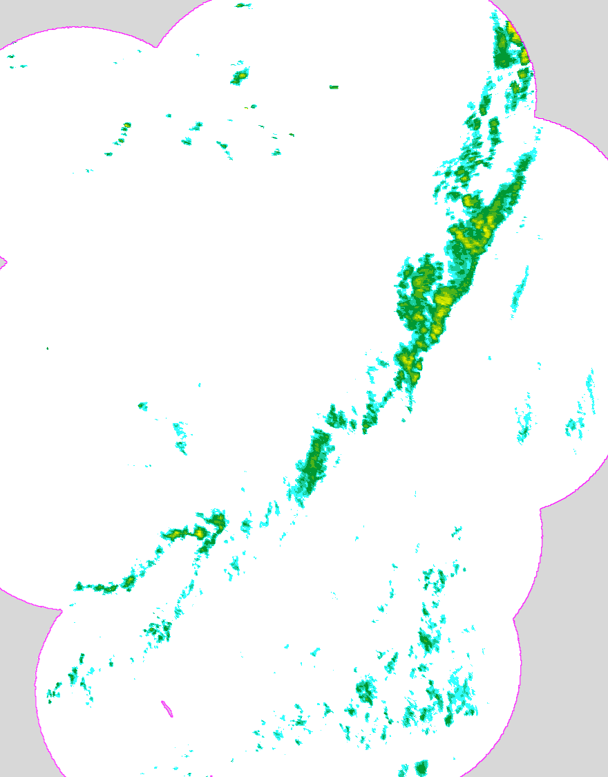 Regenradar Brunn, Radarbild von 0:25 Uhr