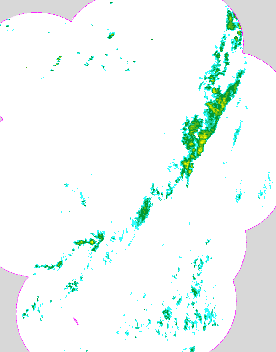Regenradar Herborn, Radarbild von 0:30 Uhr
