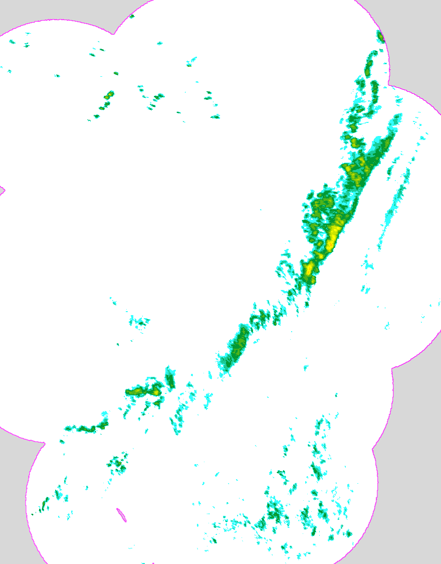 Regenradar Münster, Radarbild von 0:50 Uhr