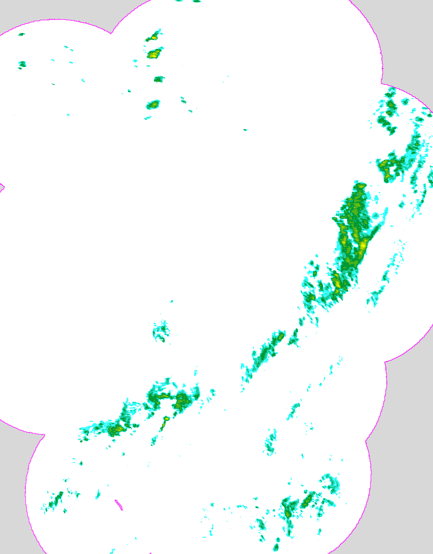 Regenradar Babenhausen, Radarbild von 1:55 Uhr