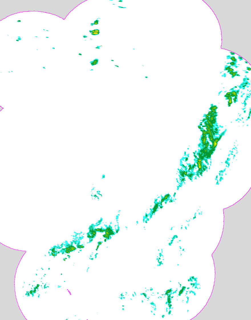 Regenradar Wershofen, Radarbild von 2:10 Uhr