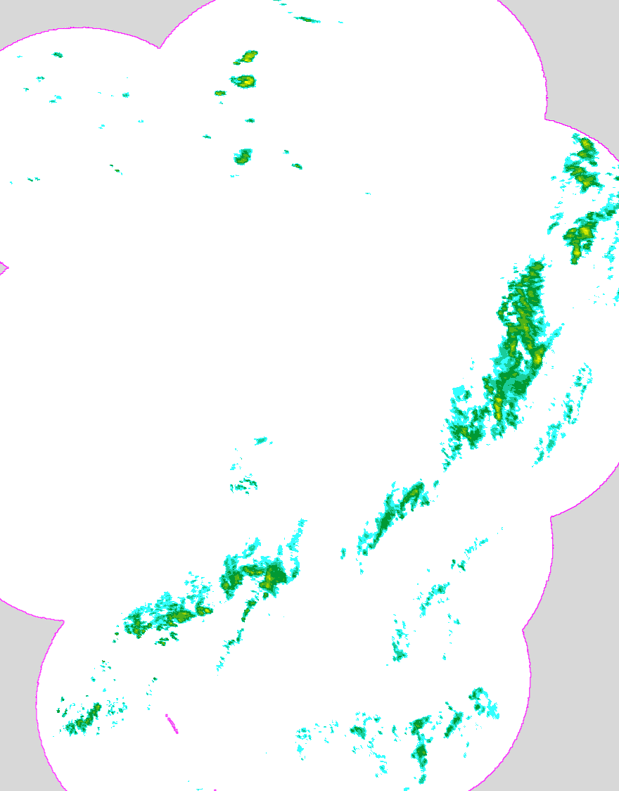 Regenradar Asbach, Radarbild von 2:20 Uhr