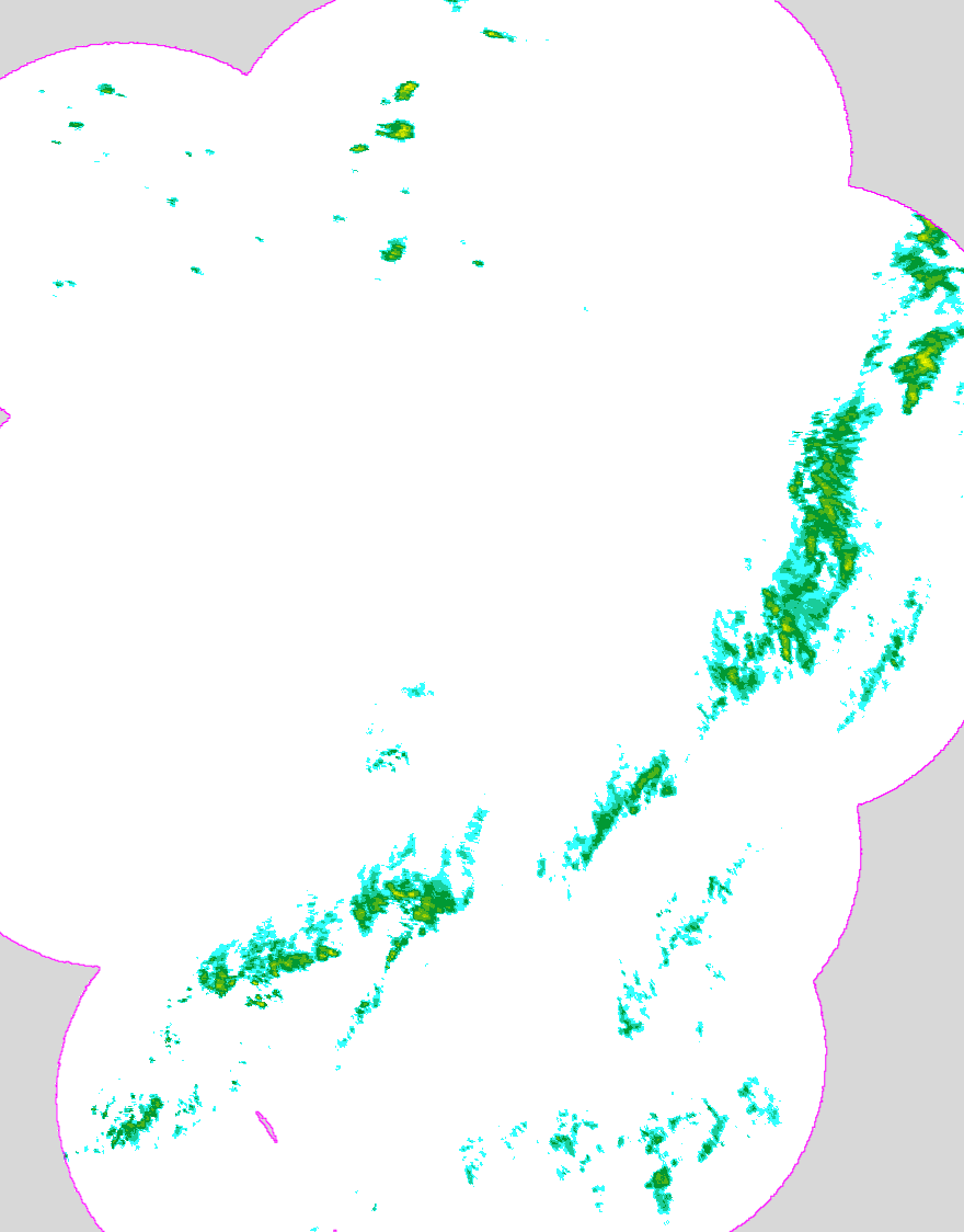 Regenradar Harmsdorf, Radarbild von 2:30 Uhr