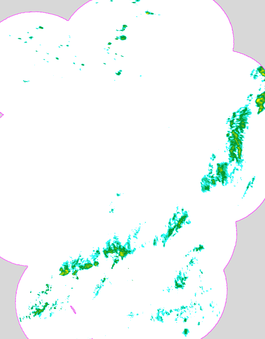 Regenradar Donndorf, Radarbild von 2:55 Uhr