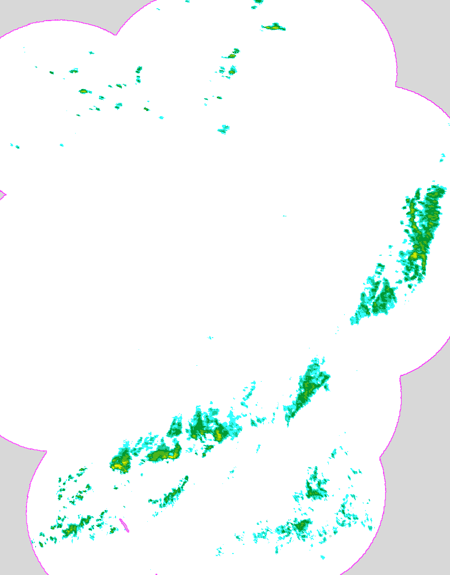 Regenradar Eisenharz, Radarbild von 3:25 Uhr