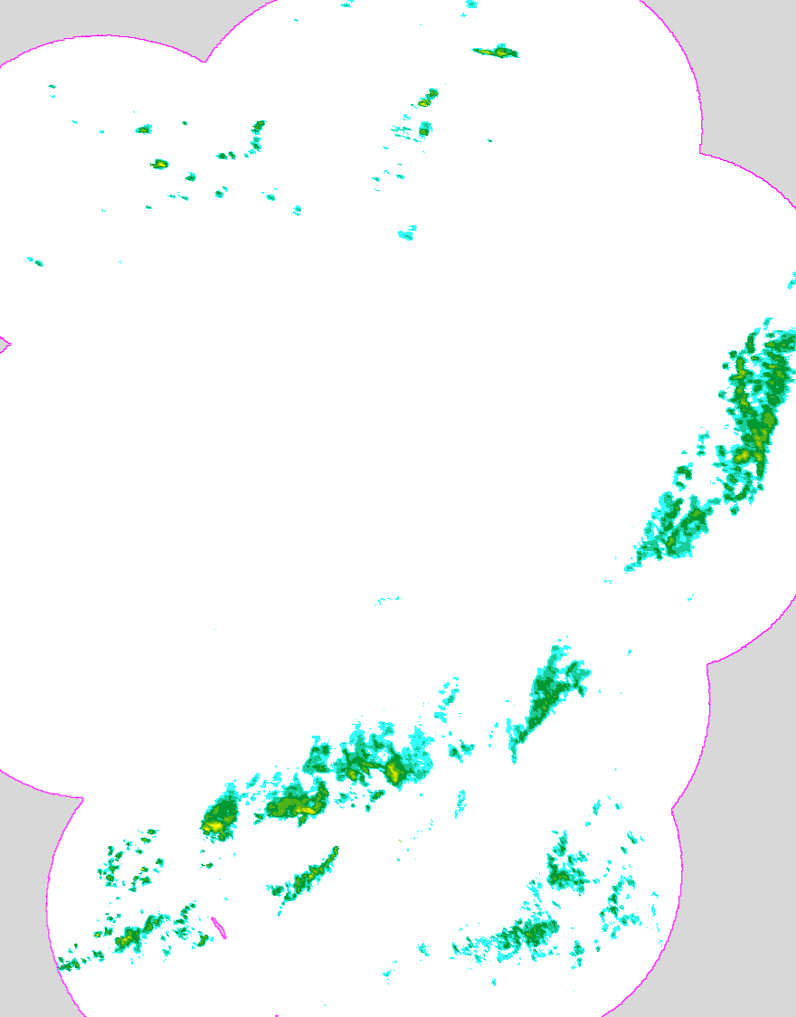 Regenradar Hochheim am Main, Radarbild von 3:35 Uhr