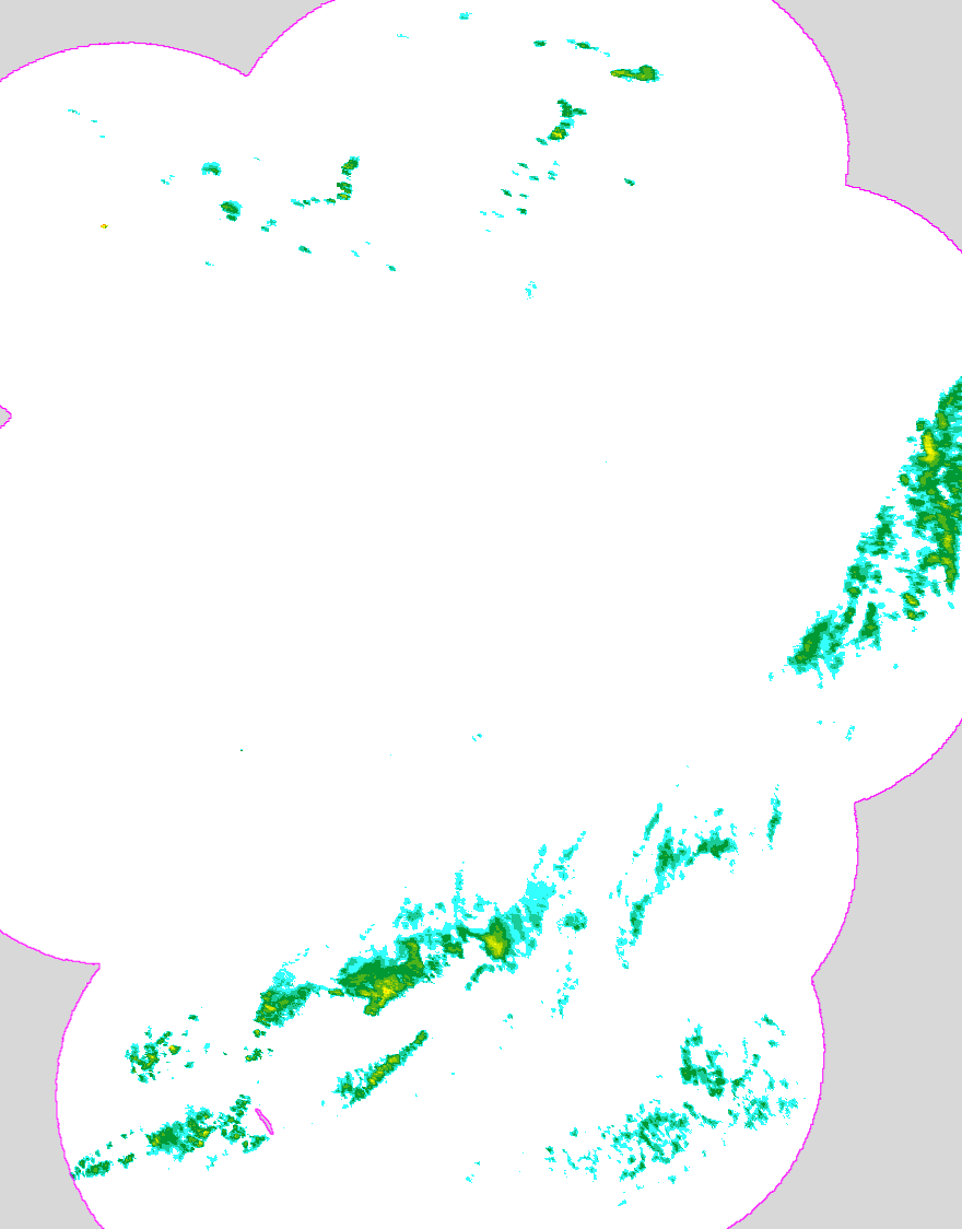 Regenradar Burgberg im Allgäu, Radarbild von 4:00 Uhr