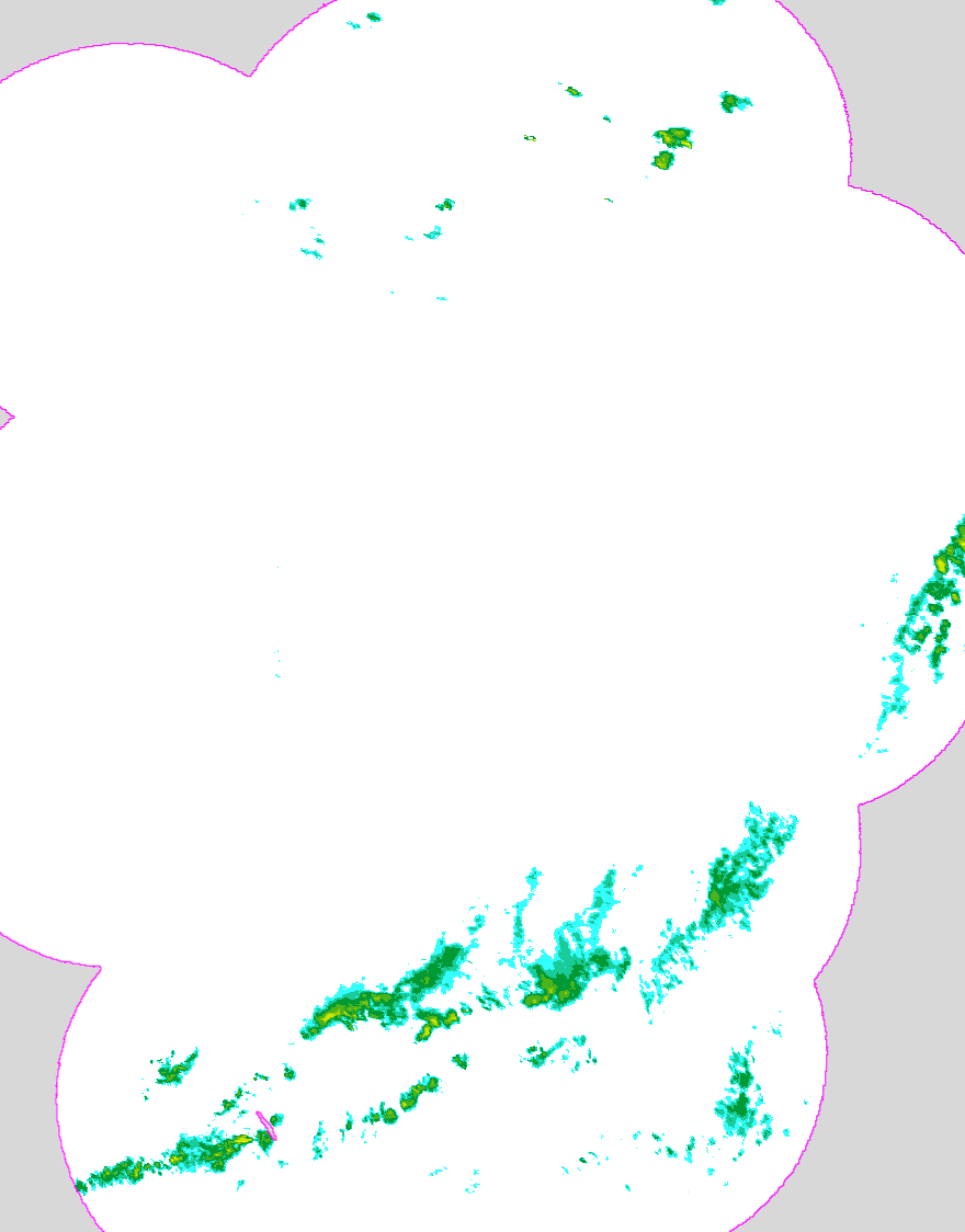 Regenradar Isernhagen, Radarbild von 5:00 Uhr