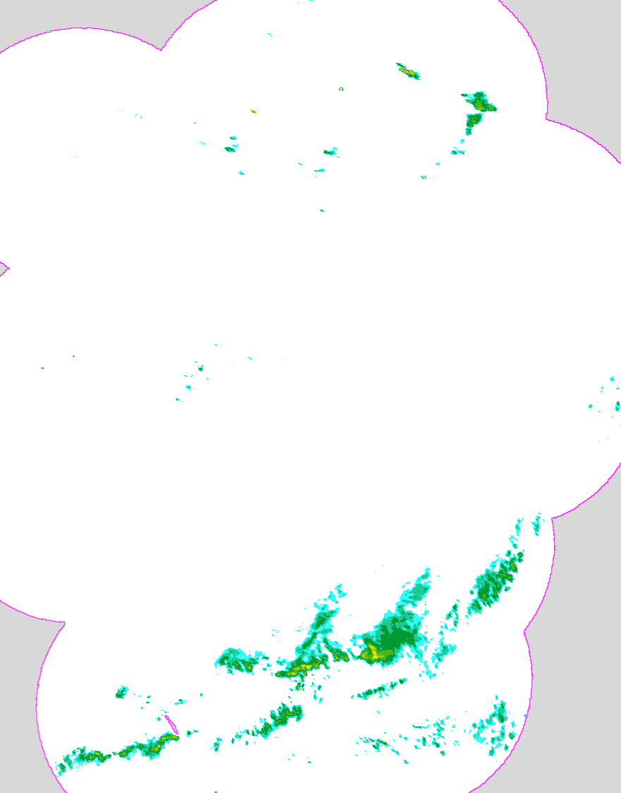 Regenradar Groß Luckow, Radarbild von 5:45 Uhr