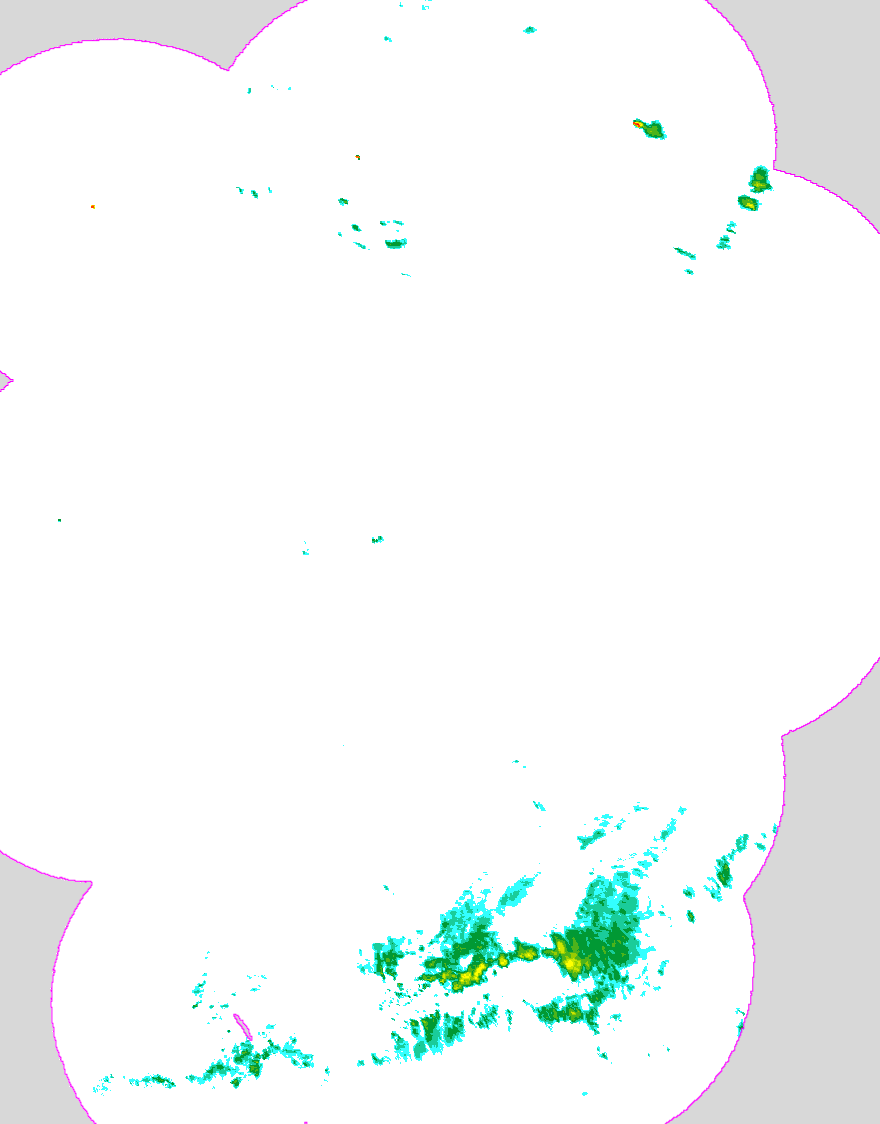 Regenradar Büsingen am Hochrhein, Radarbild von 6:40 Uhr