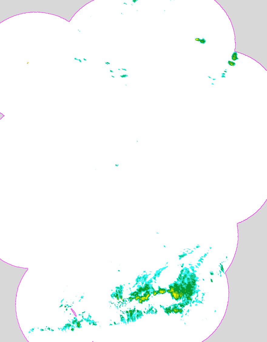 Regenradar Oranienburg, Radarbild von 6:50 Uhr