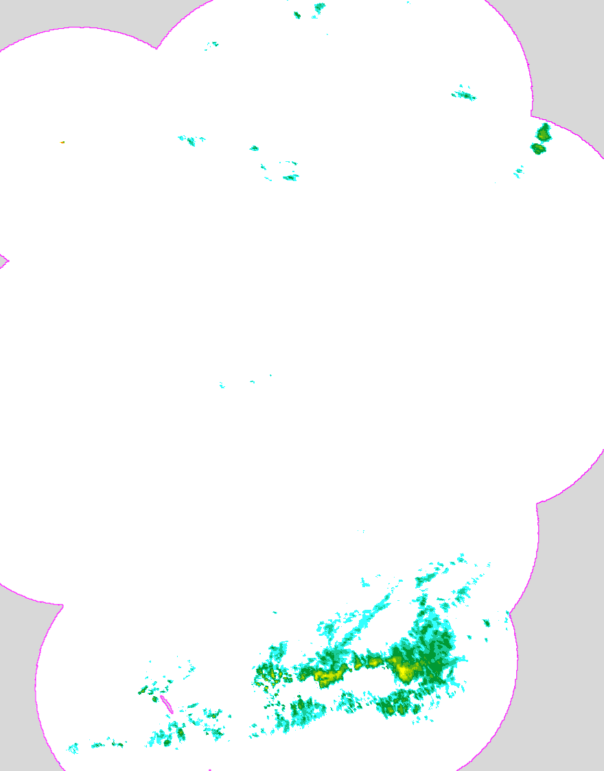 Regenradar Weckersdorf, Radarbild von 7:05 Uhr