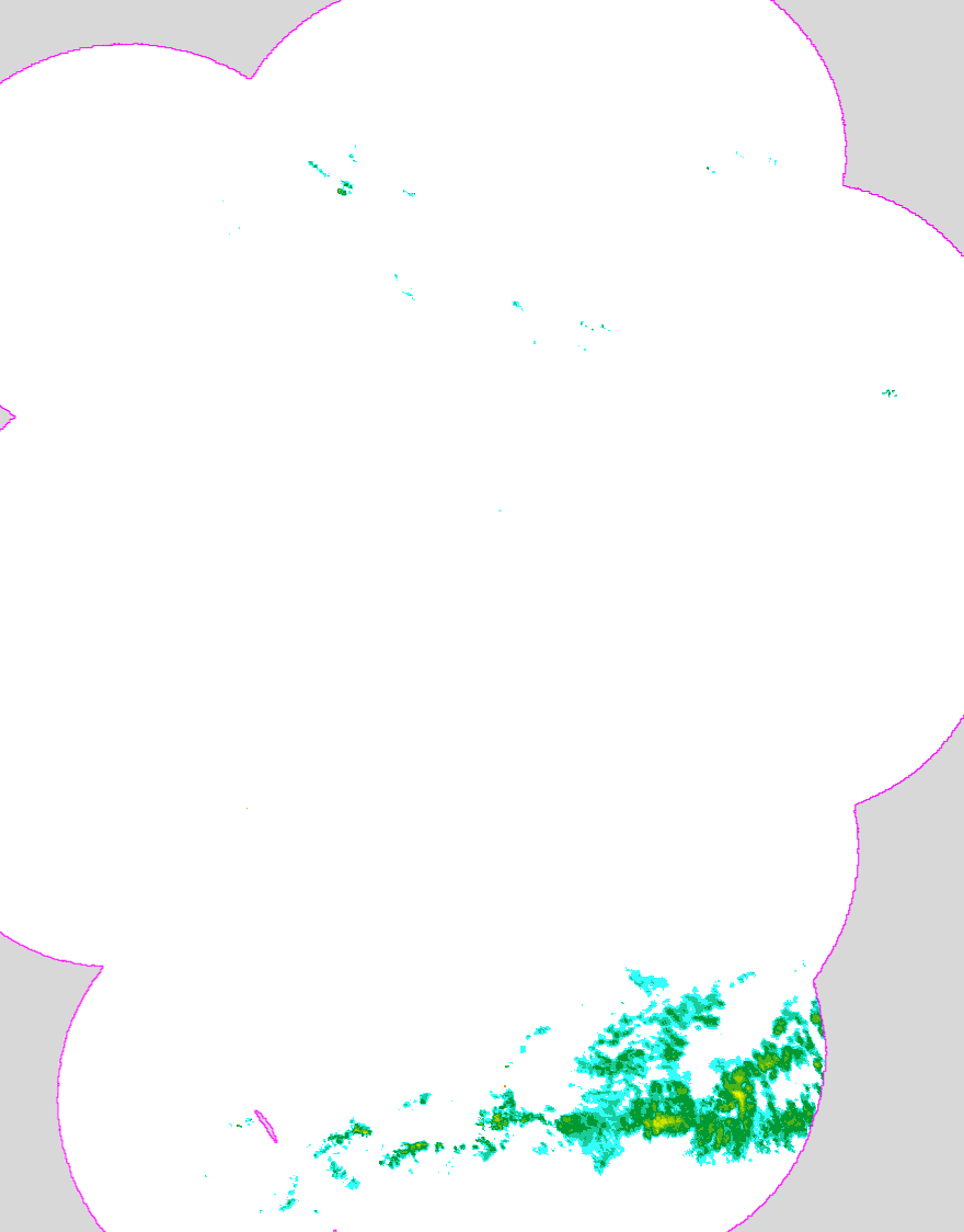 Regenradar Niederschlettenbach, Radarbild von 8:45 Uhr