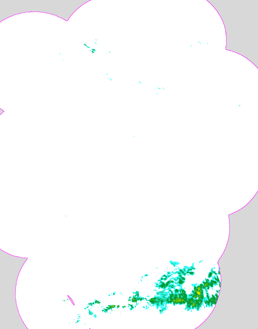 Regenradar Neuburg, Radarbild von 8:50 Uhr